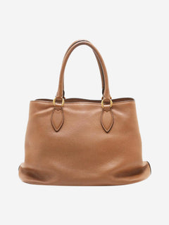 Brown Vitello Phenix leather 2way bag
