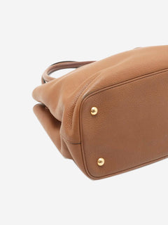 Brown Vitello Phenix leather 2way bag Shoulder bags Prada 
