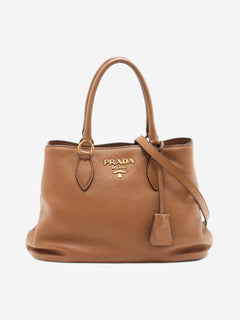 Brown Vitello Phenix leather 2way bag Shoulder bags Prada 