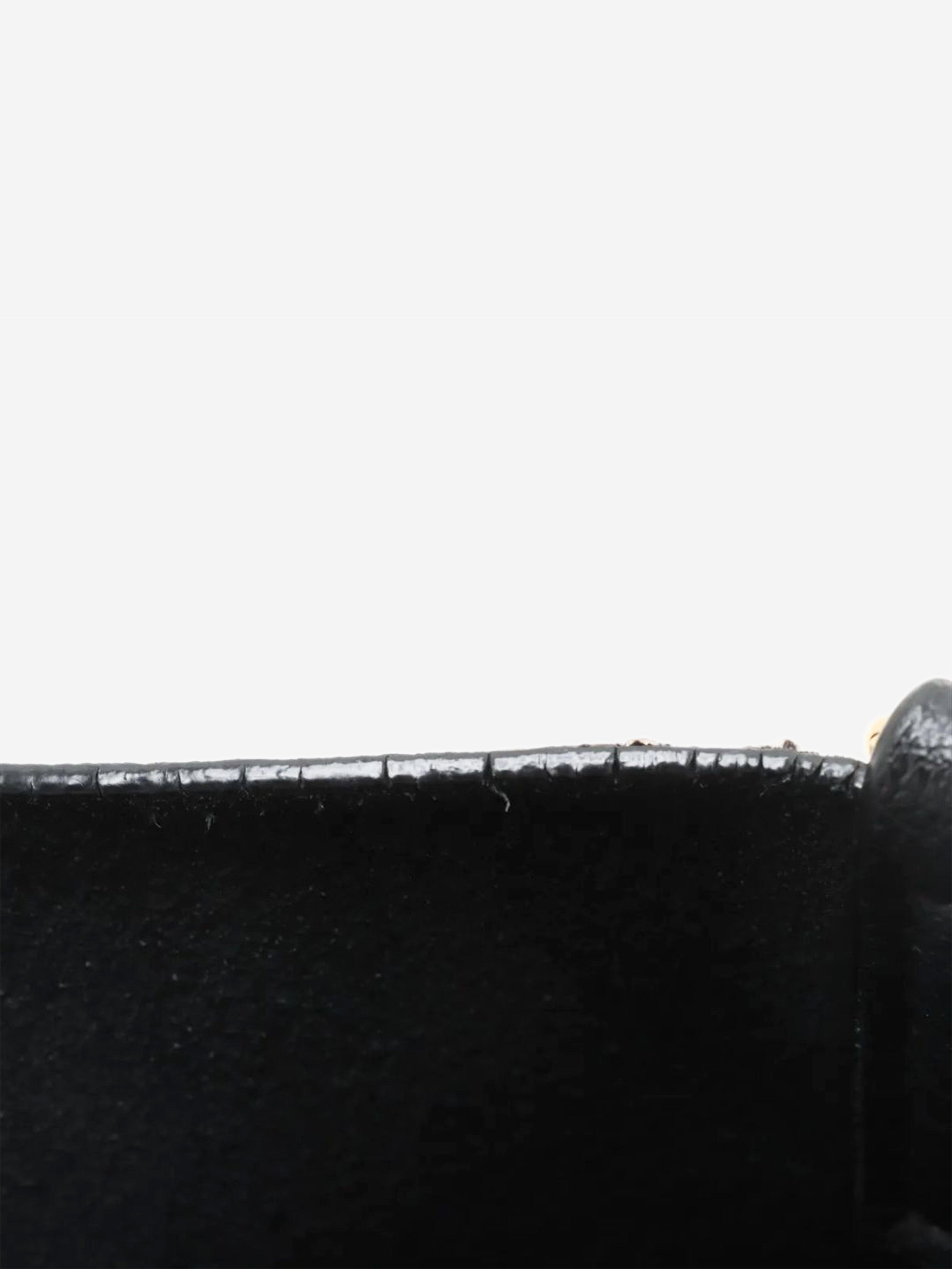 Black Toy Shopping leather tote bag