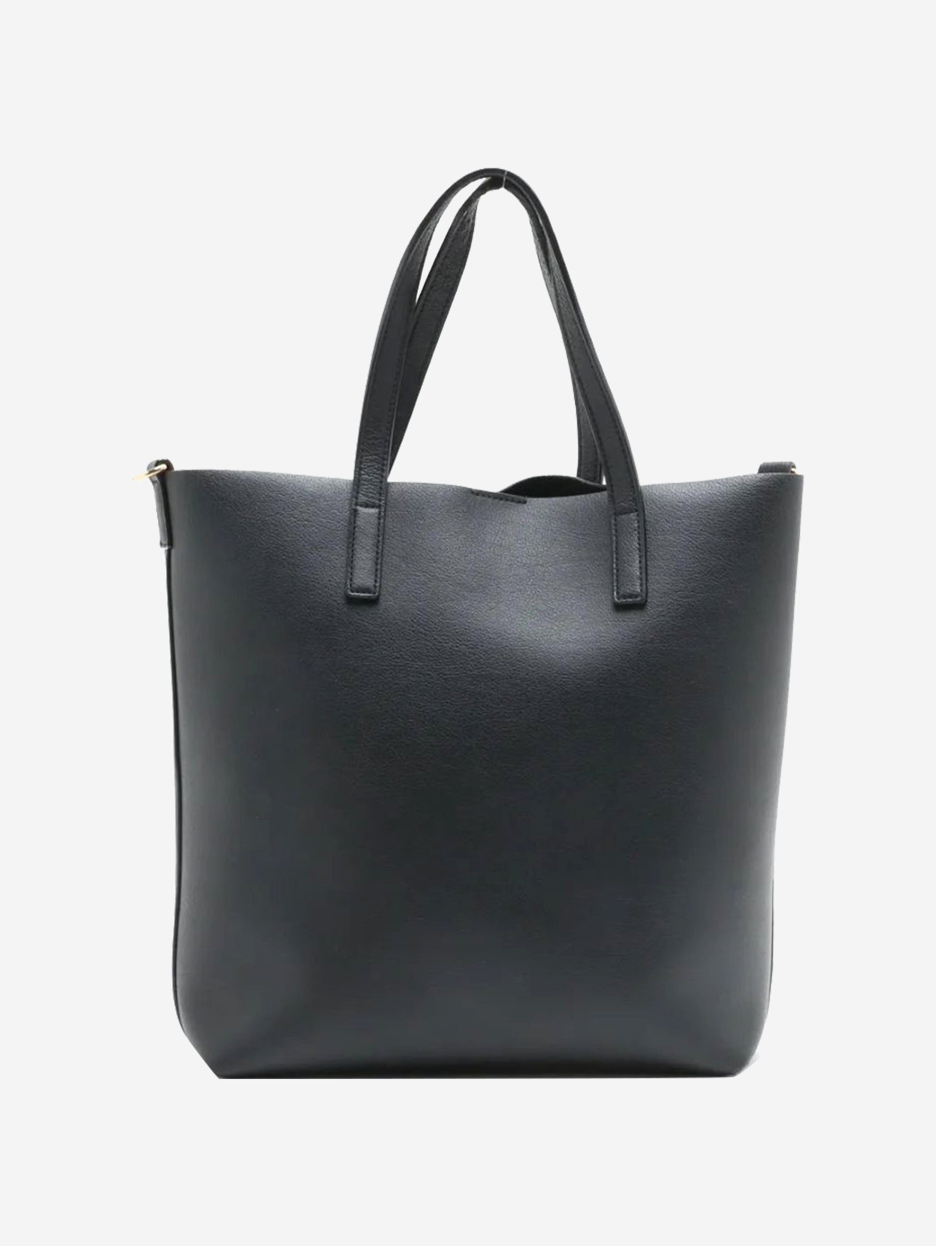 Black Toy Shopping leather tote bag