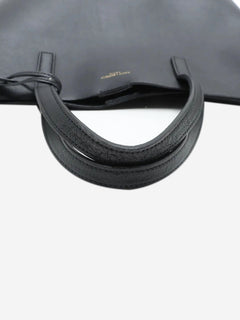 Black Toy Shopping leather tote bag