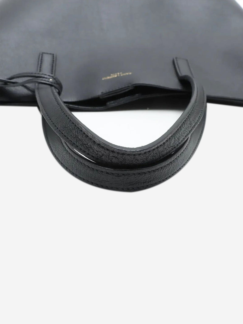 Black Toy Shopping leather tote bag