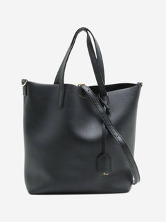 Black Toy Shopping leather tote bag