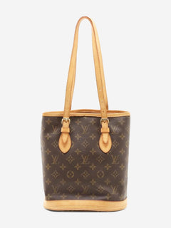 Brown vintage 2001 Monogram Bucket PM bag
