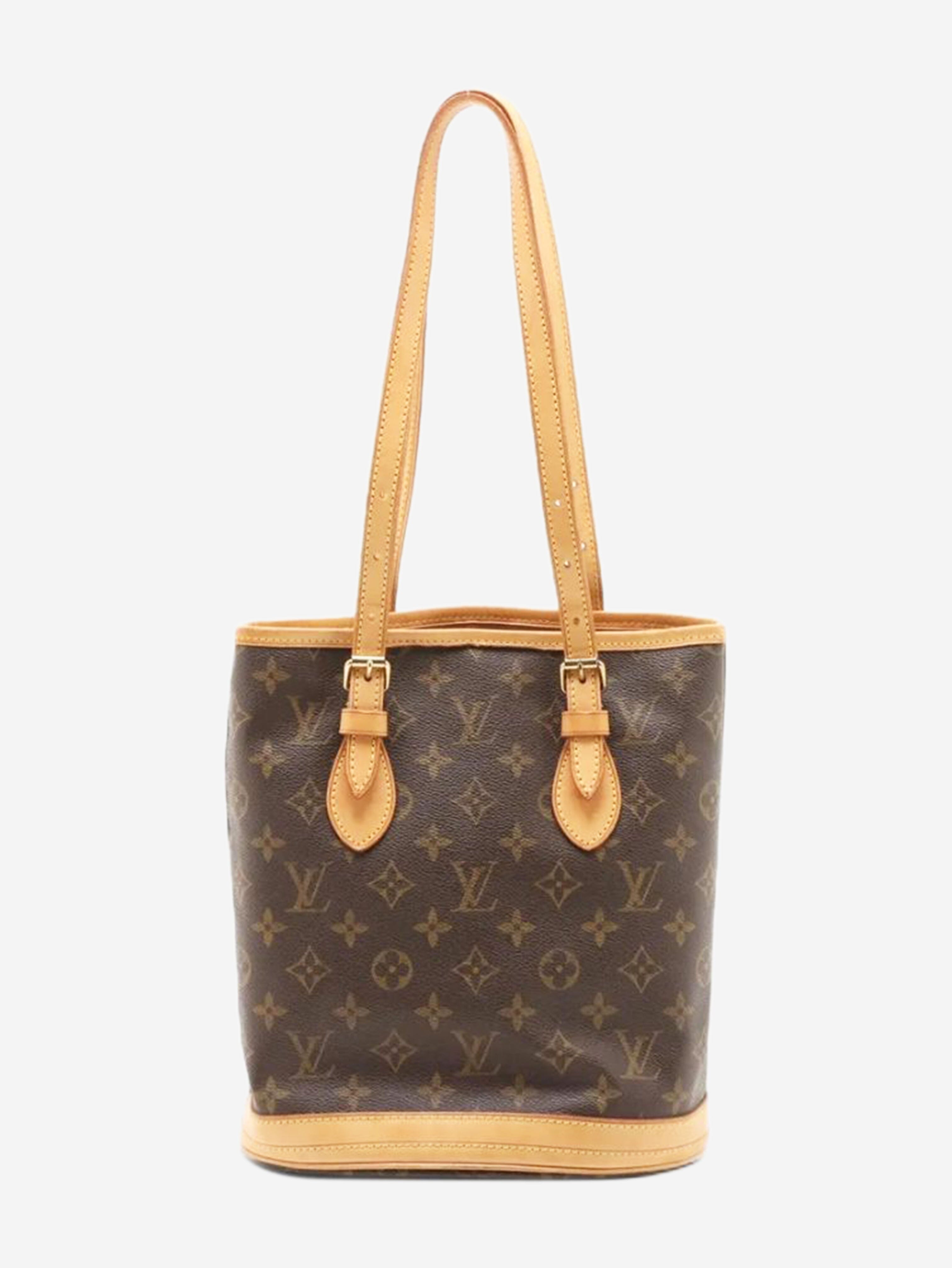 Brown vintage 2001 Monogram Bucket PM bag