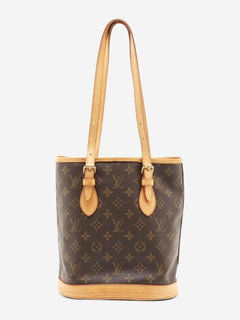 Brown vintage 2001 Monogram Bucket PM bag