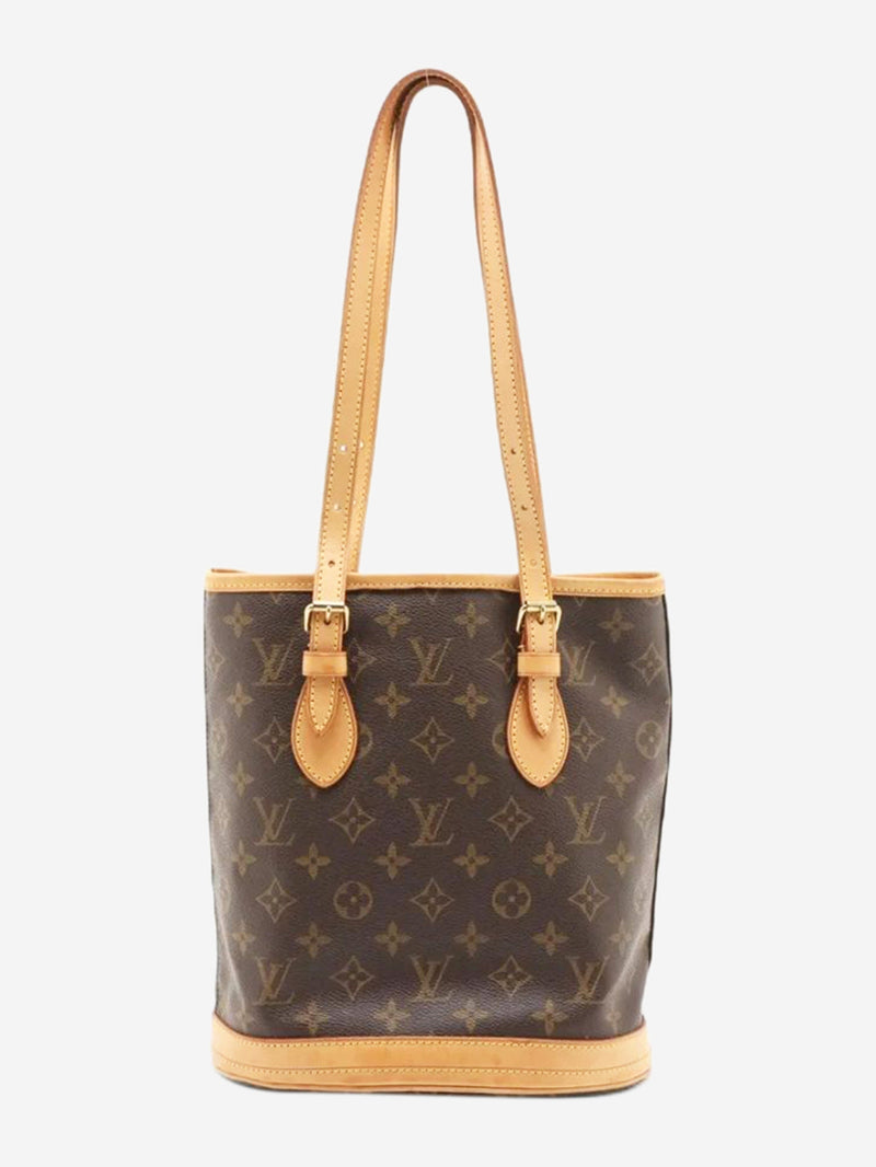 Brown vintage 2001 Monogram Bucket PM bag