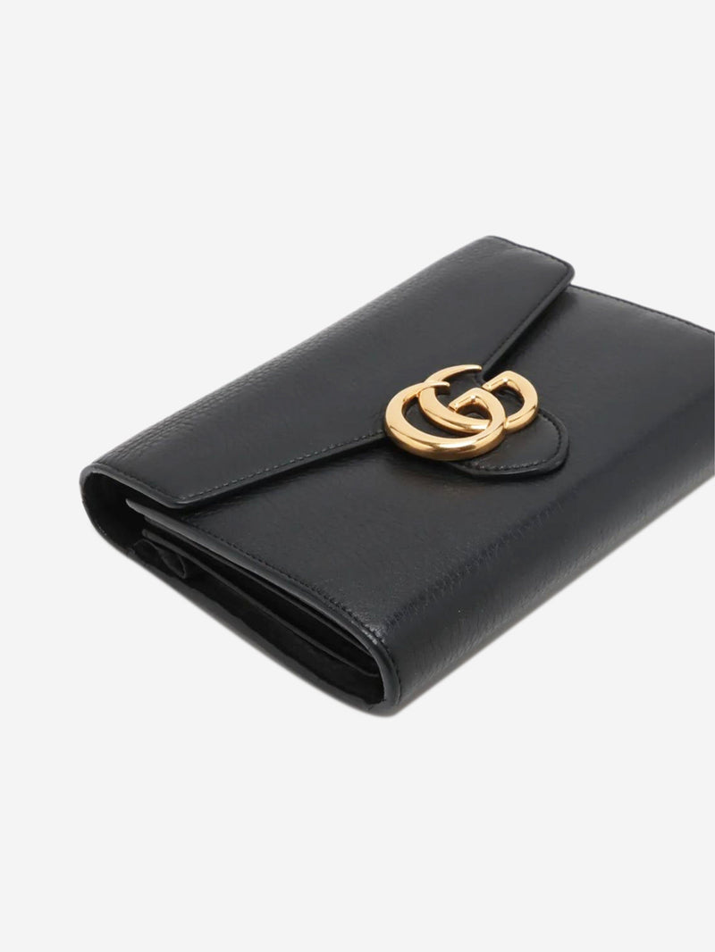 Black GG Marmont leather chain wallet Wallets, Purses & Small Leather Goods Gucci 