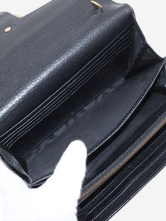 Black GG Marmont leather chain wallet Wallets, Purses & Small Leather Goods Gucci 