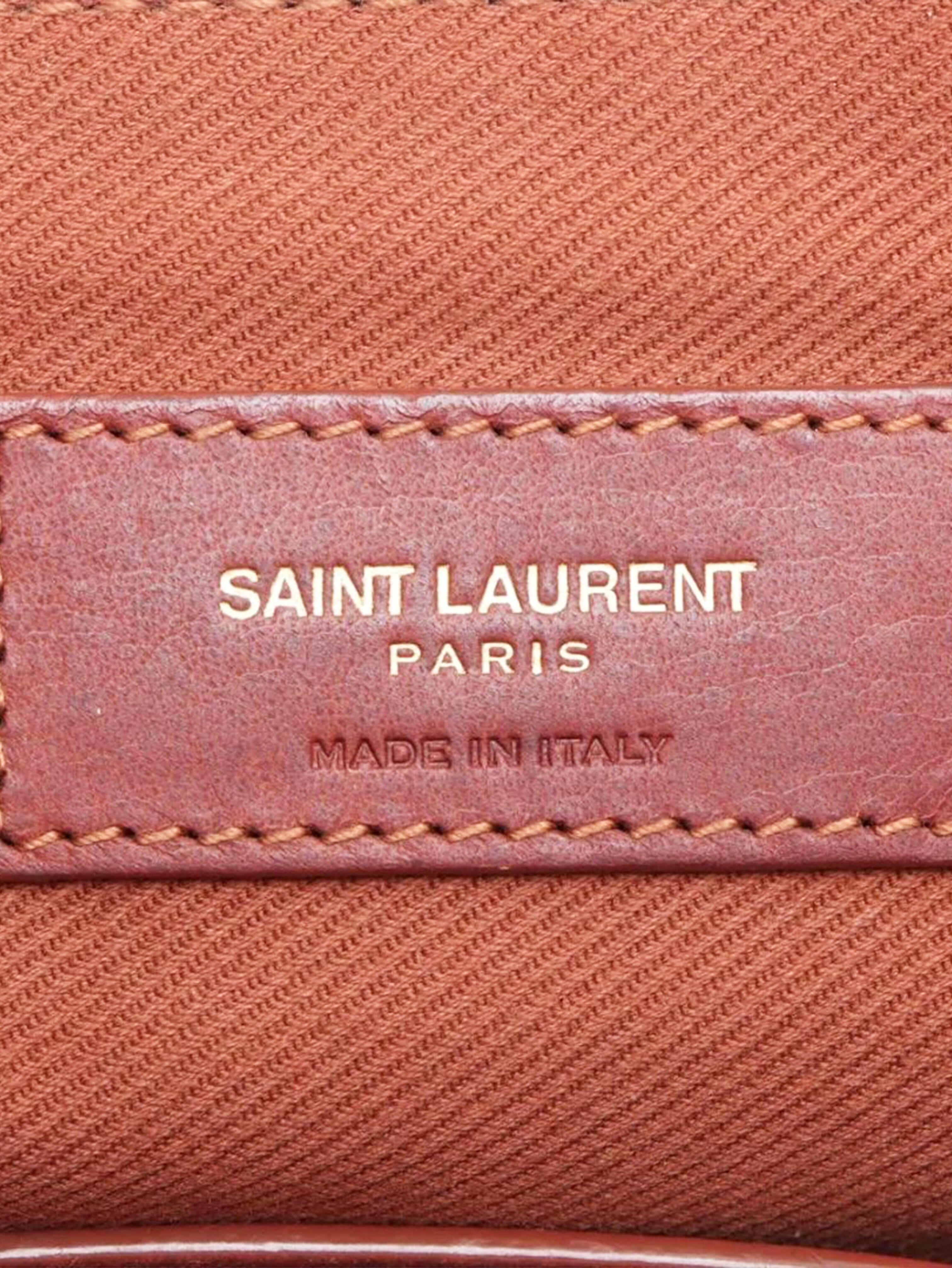 Neutral Paris raffia & leather tote bag Tote Bags Saint Laurent 
