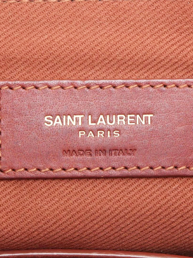 Neutral Paris raffia & leather tote bag Tote Bags Saint Laurent 