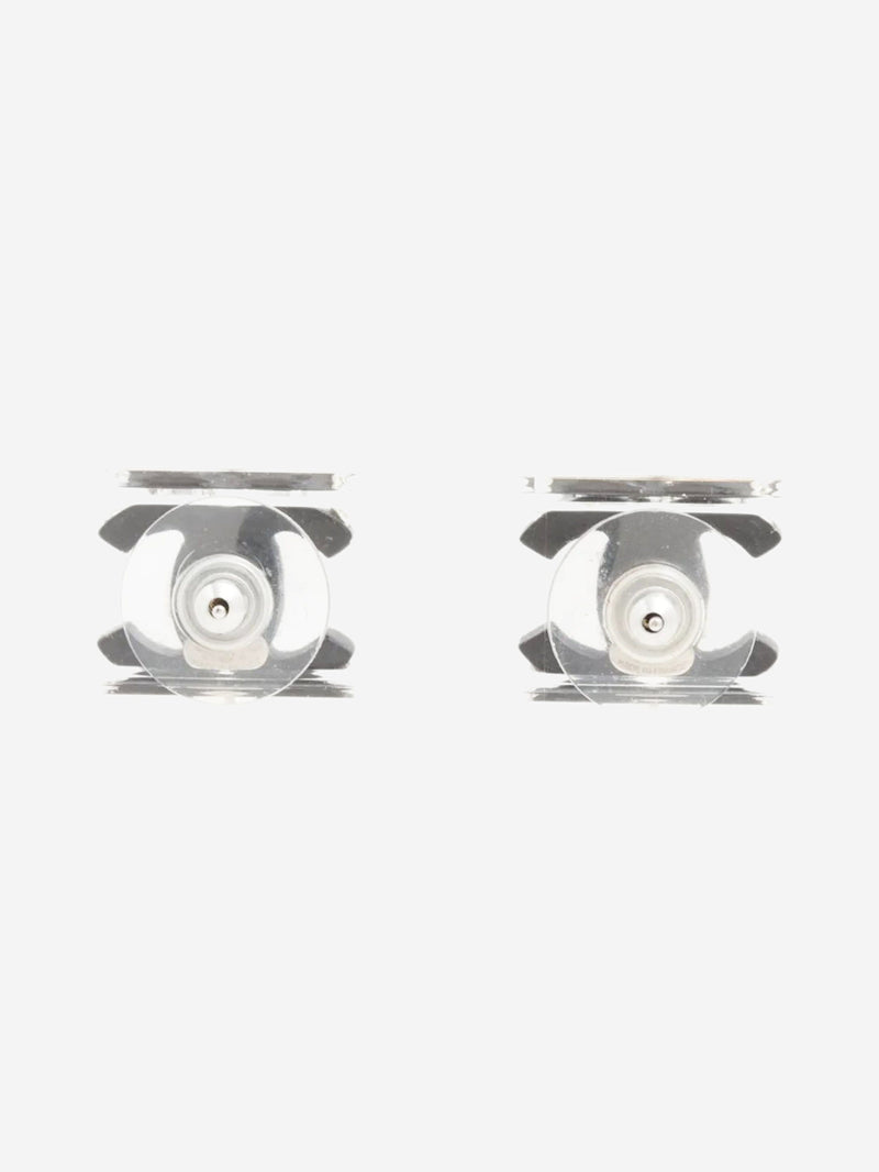 Black Coco Mark 04A rhinestone earrings Earrings Chanel 