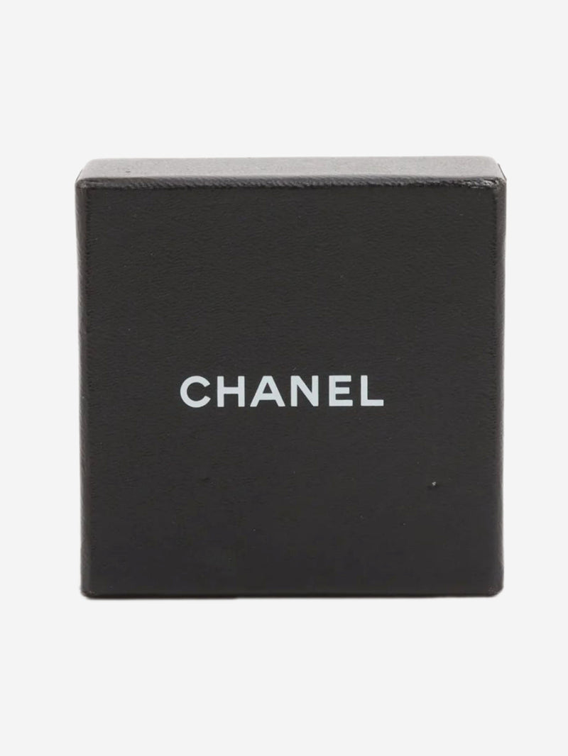 Black Coco Mark 04A rhinestone earrings Earrings Chanel 