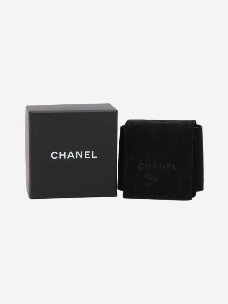 Gold Coco Mark B14C rhinestone earrings Earrings Chanel 