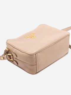 Beige Vitello Phenix leather shoulder bag Shoulder bags Prada 