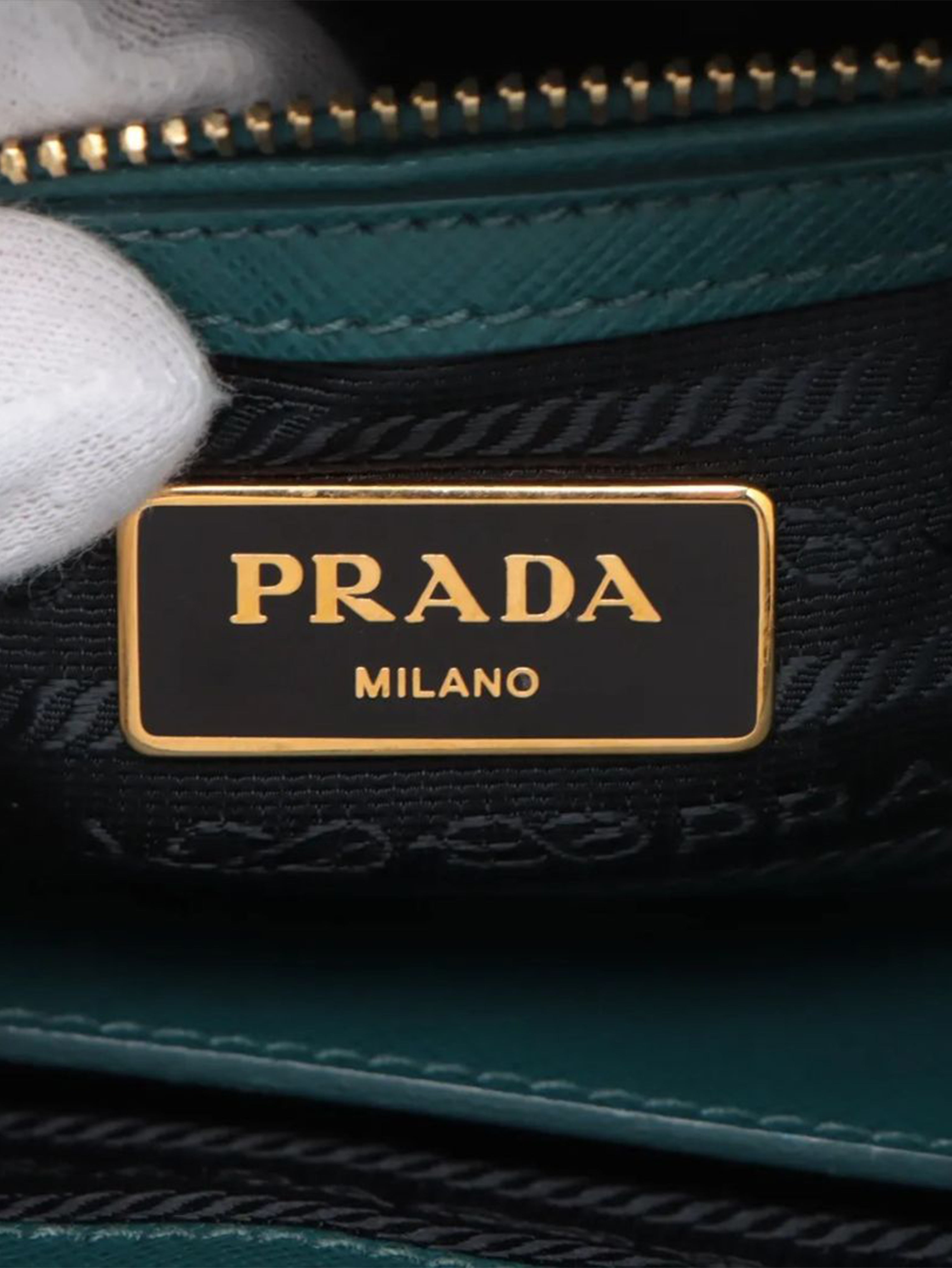 Dark teal Saffiano Lux Leather 2way bag