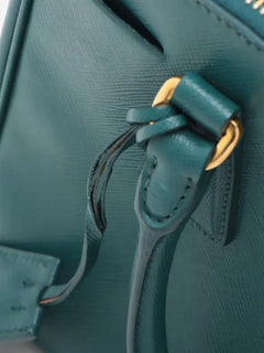 Dark teal Saffiano Lux Leather 2way bag