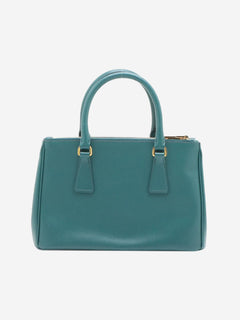 Dark teal Saffiano Lux Leather 2way bag