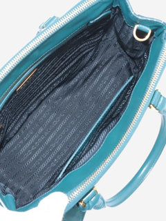 Dark teal Saffiano Lux Leather 2way bag