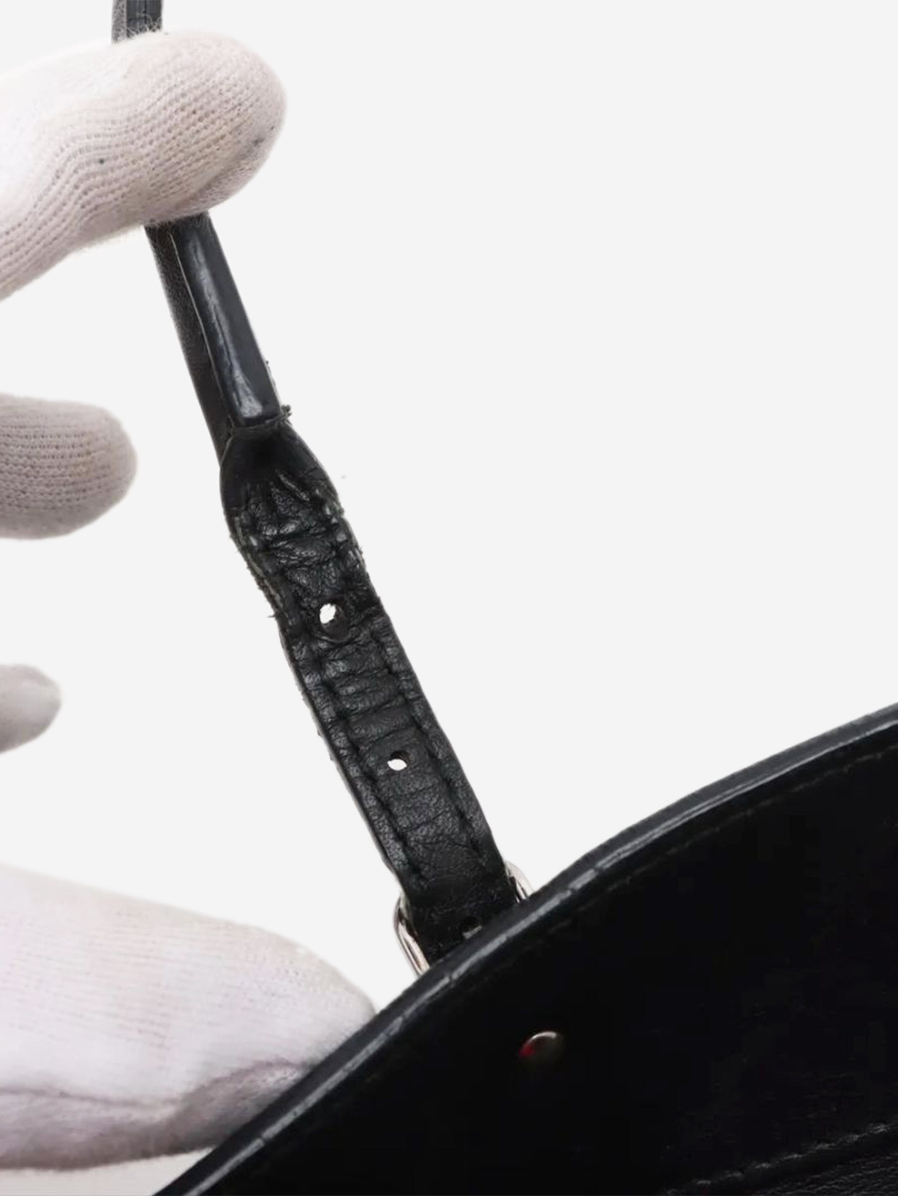 Black Papier leather 2way bag Shoulder bags Balenciaga 