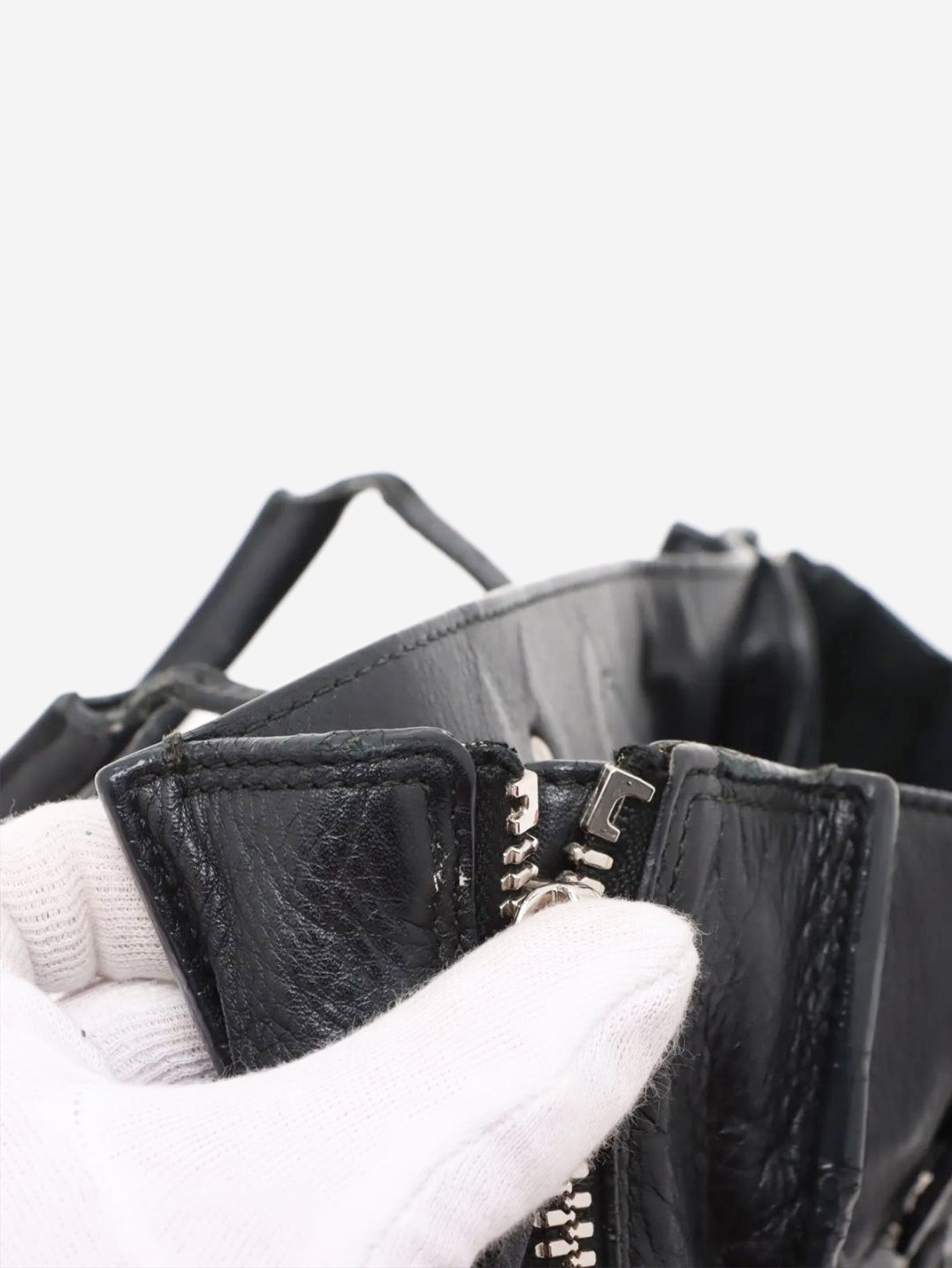 Black Papier leather 2way bag Shoulder bags Balenciaga 