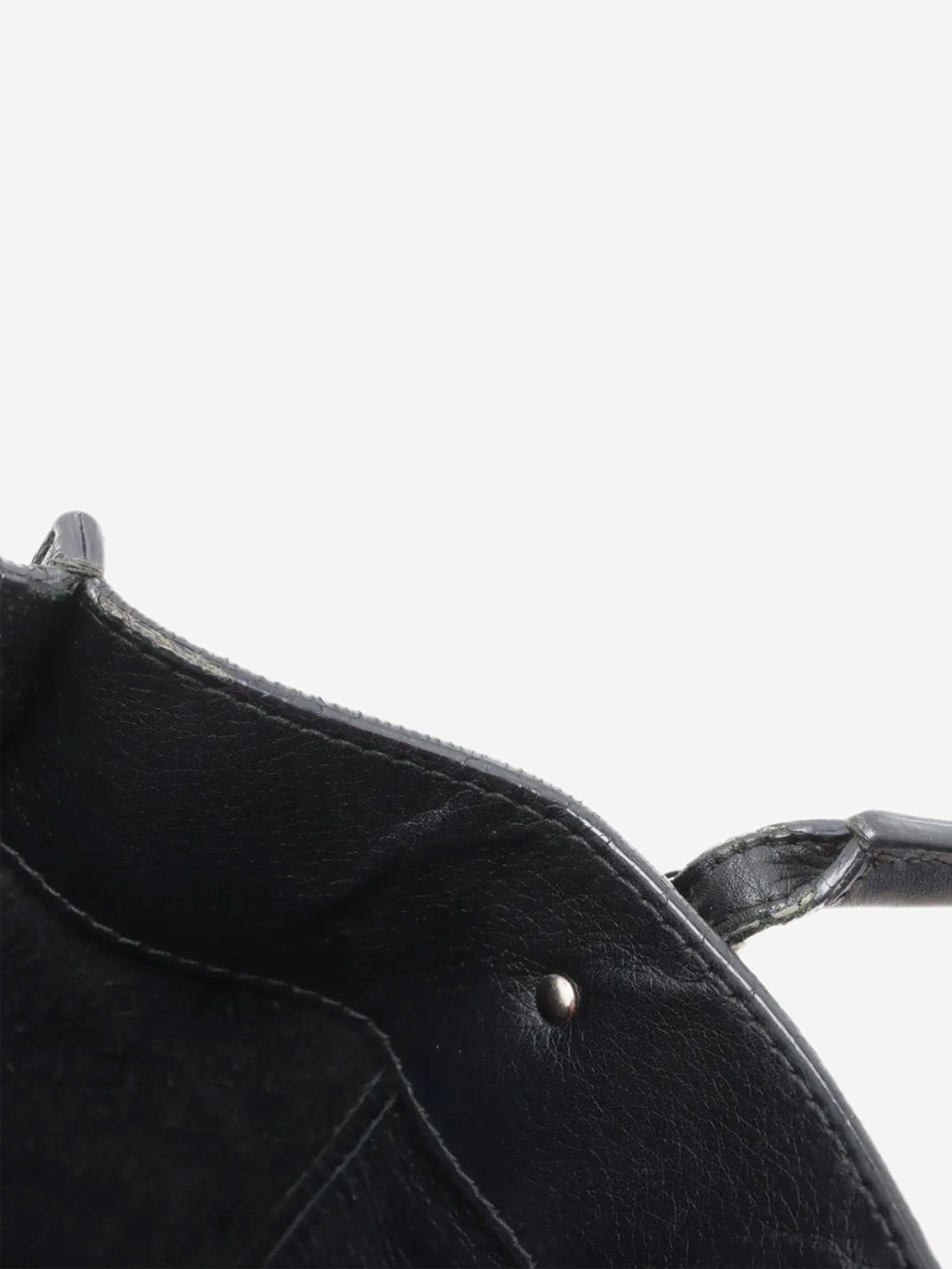 Black Papier leather 2way bag Shoulder bags Balenciaga 