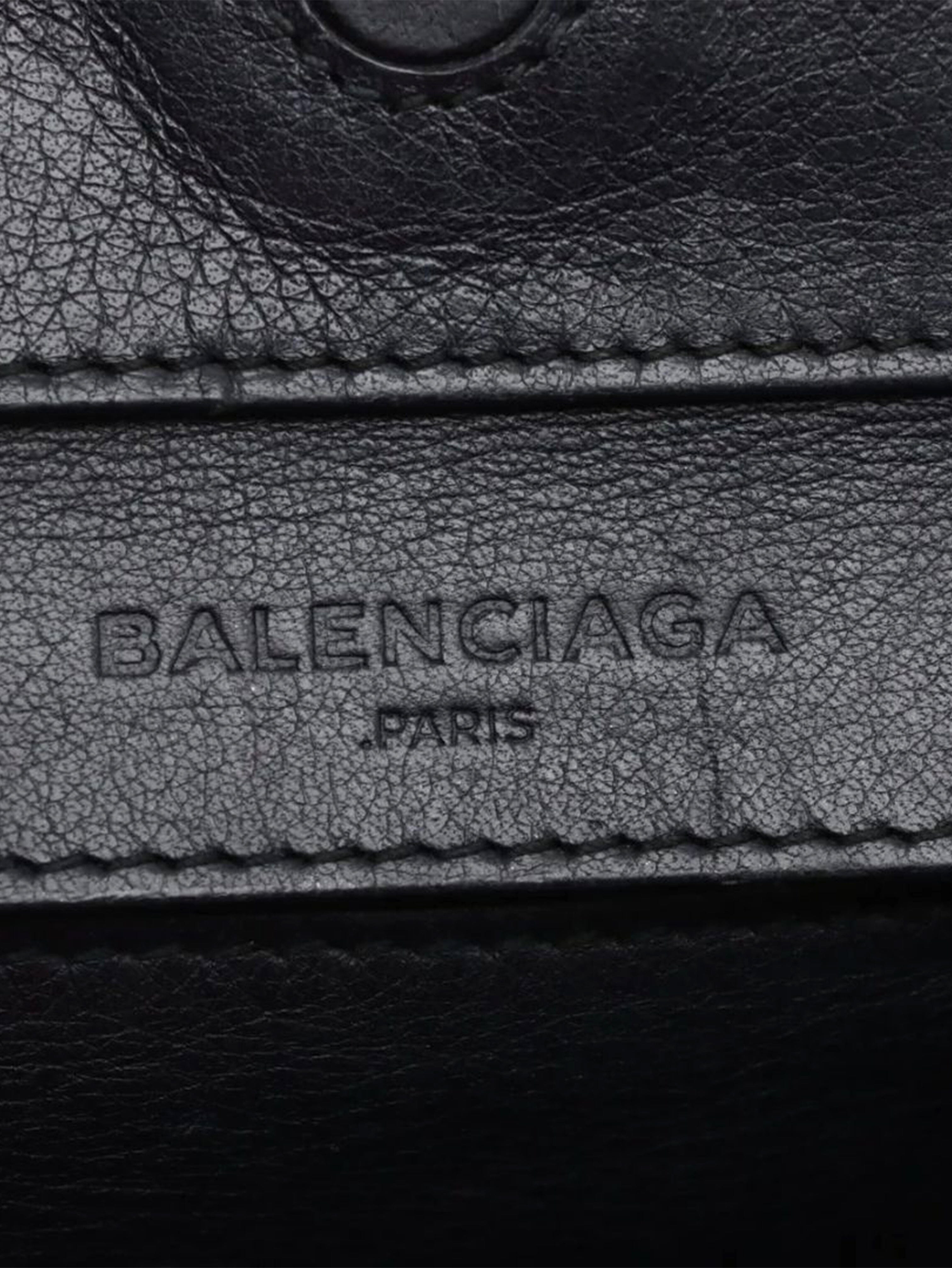 Black Papier leather 2way bag Shoulder bags Balenciaga 