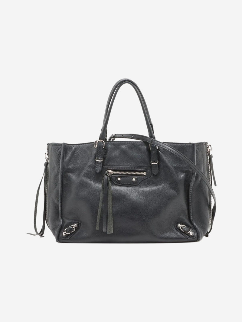 Black Papier leather 2way bag Shoulder bags Balenciaga 
