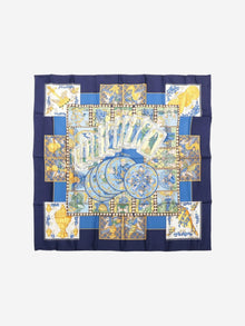 Blue Carré 90 Le Tarot silk scarf Scarves Hermes 