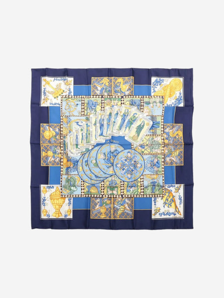 Blue Carré 90 Le Tarot silk scarf product image