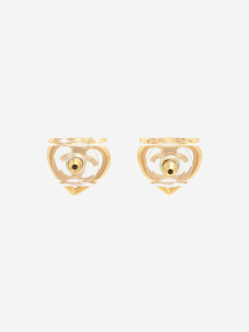 Gold Coco Mark heart earrings Earrings Chanel 