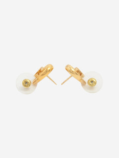 Gold Coco Mark heart earrings Earrings Chanel 