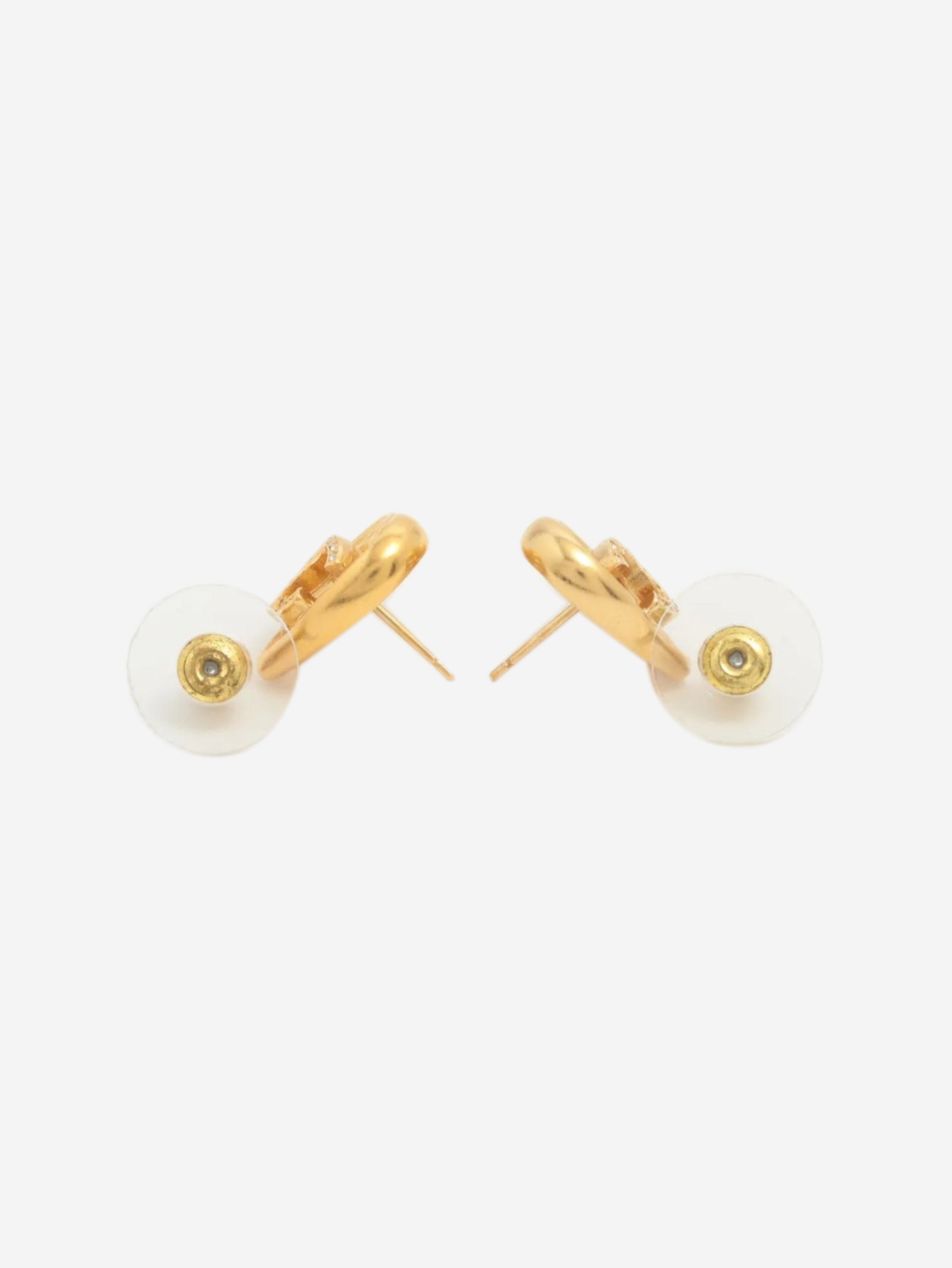 Gold Coco Mark heart earrings Earrings Chanel 