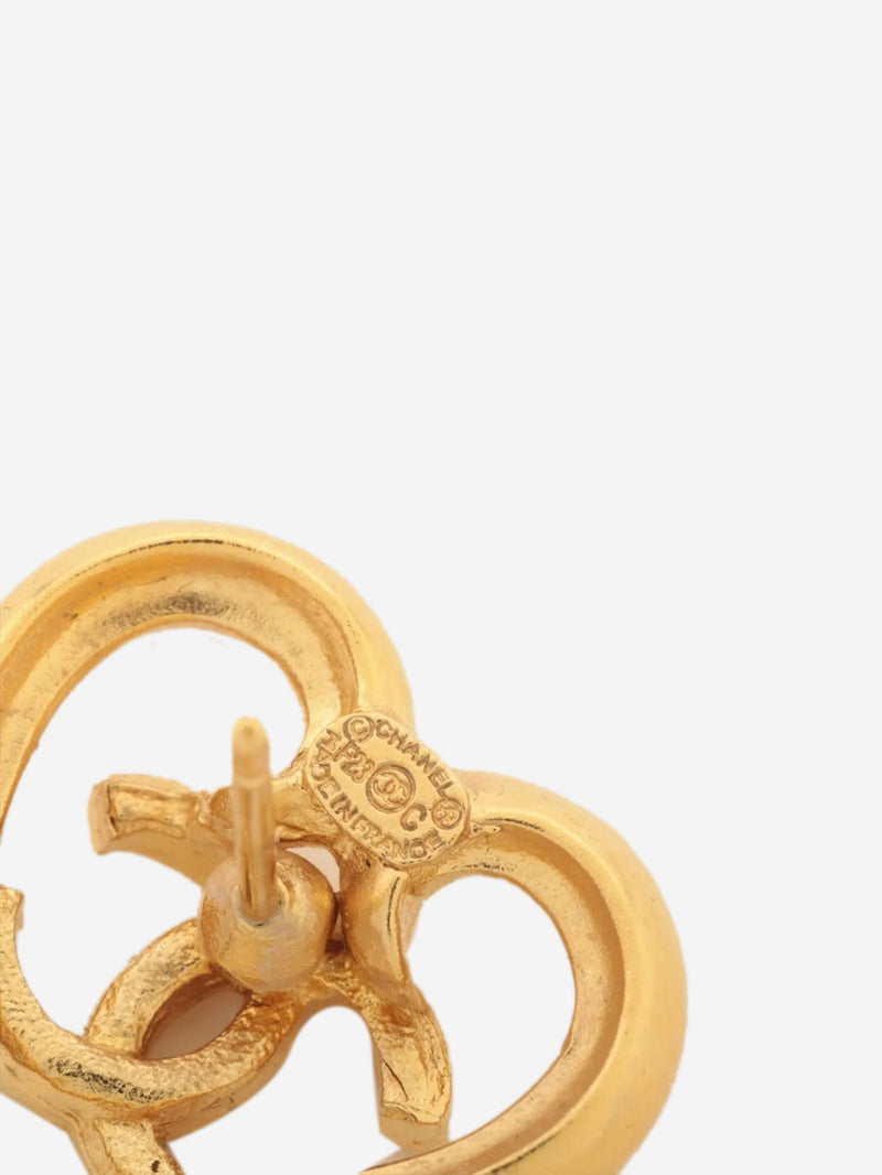 Gold Coco Mark heart earrings Earrings Chanel 