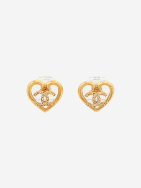 Gold Coco Mark heart earrings product image