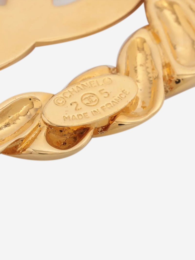 Gold Coco Mark wreath 25 brooch