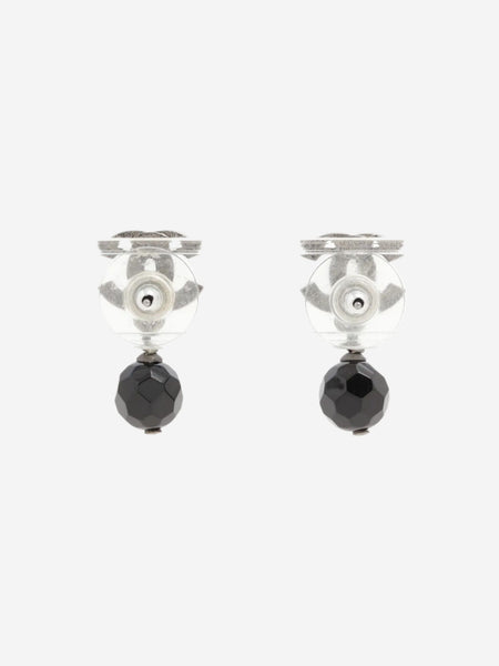 Silver and black Coco Mark A14V drop earrings alternate image