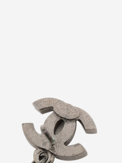 Silver and black Coco Mark A14V drop earrings