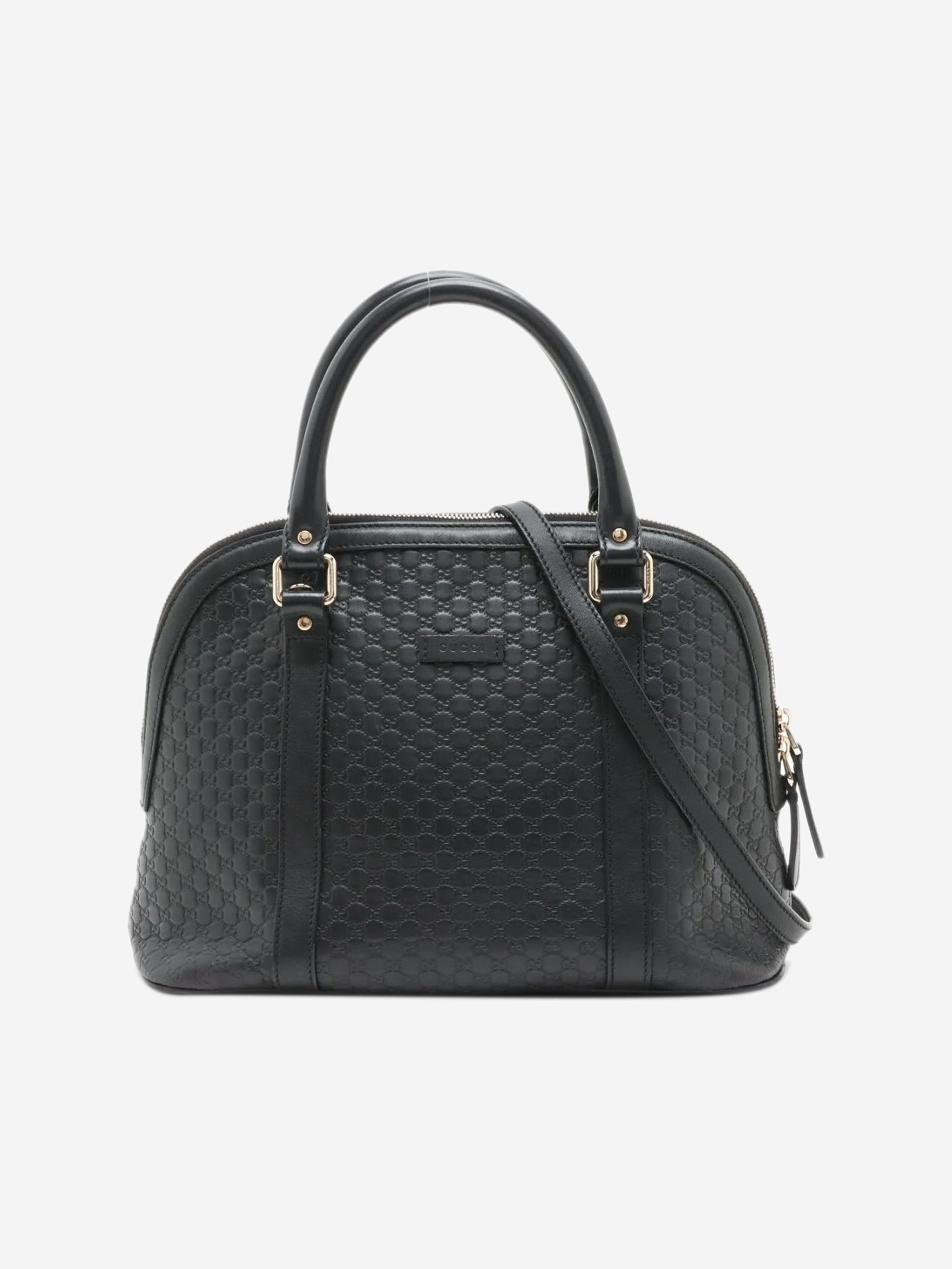 Black micro Guccissima leather 2way bag Shoulder bags Gucci 