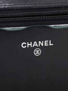 Black 2018 lambskin quilted Wallet On Chain