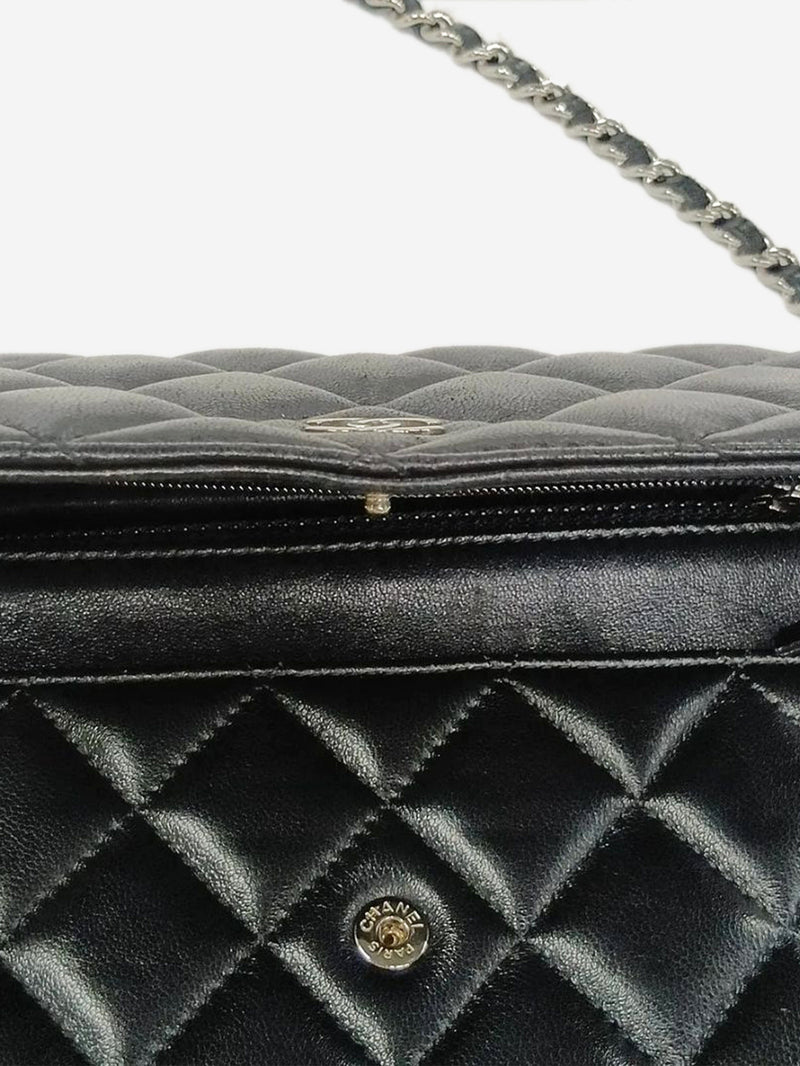 Black 2018 lambskin quilted Wallet On Chain Cross-body bags Chanel 
