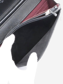 Black 2018 lambskin quilted Wallet On Chain