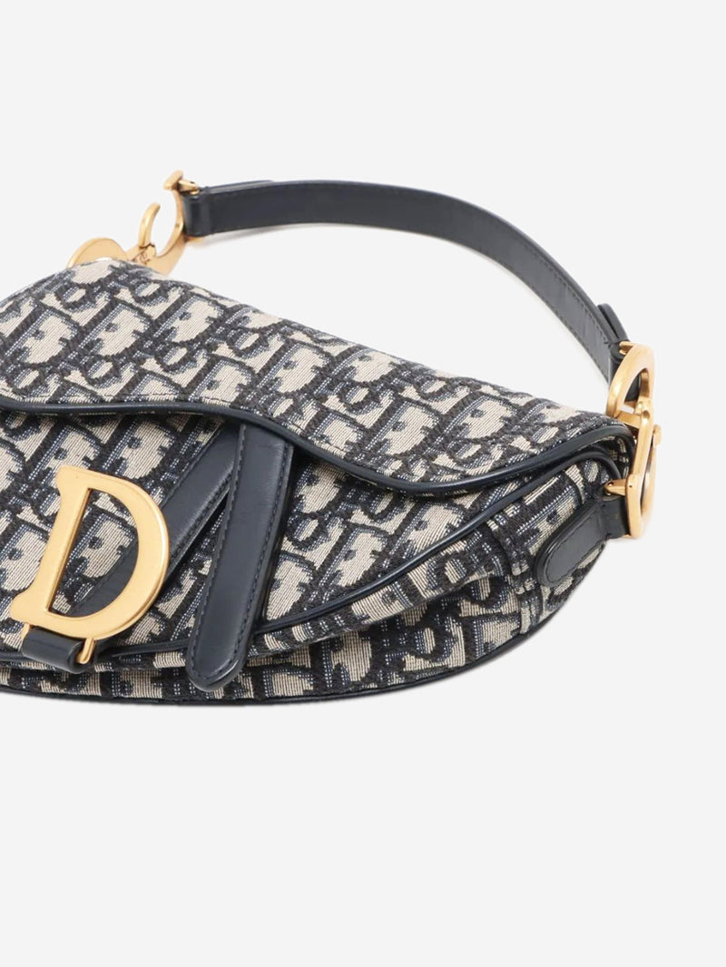 Navy 2019 mini Oblique Saddle bag Shoulder bags Dior 