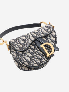 Navy 2019 mini Oblique Saddle bag Shoulder bags Dior 