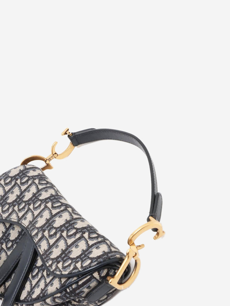 Navy 2019 mini Oblique Saddle bag Shoulder bags Dior 