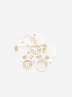 Cream and silver Coco Mark 03A Brooch Brooches Chanel 