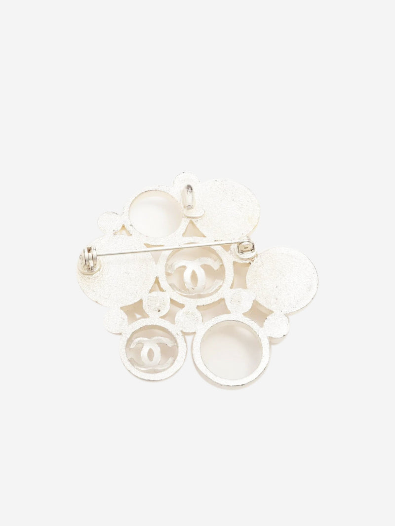 Cream and silver Coco Mark 03A Brooch Brooches Chanel 