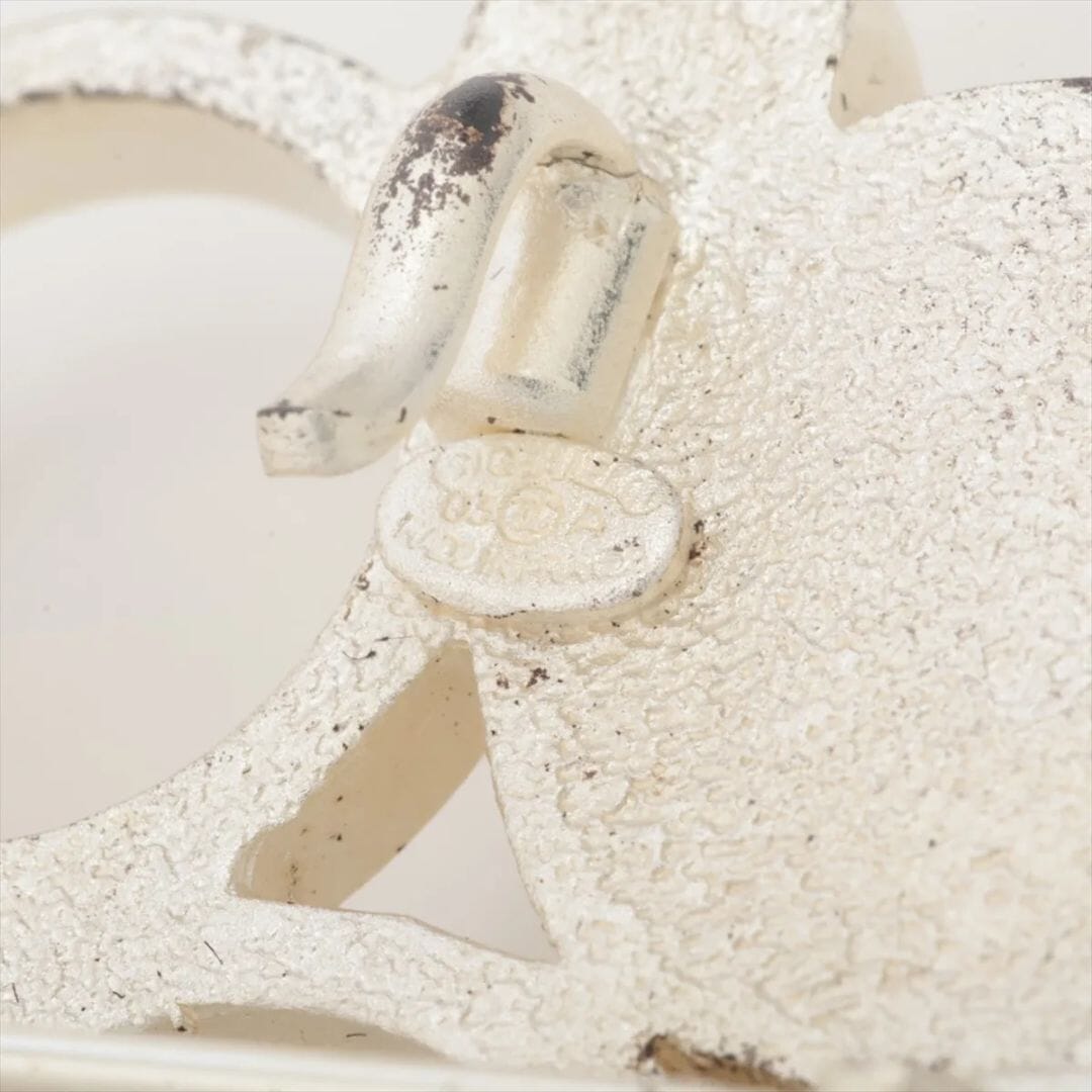 Cream and silver Coco Mark 03A Brooch Brooches Chanel 