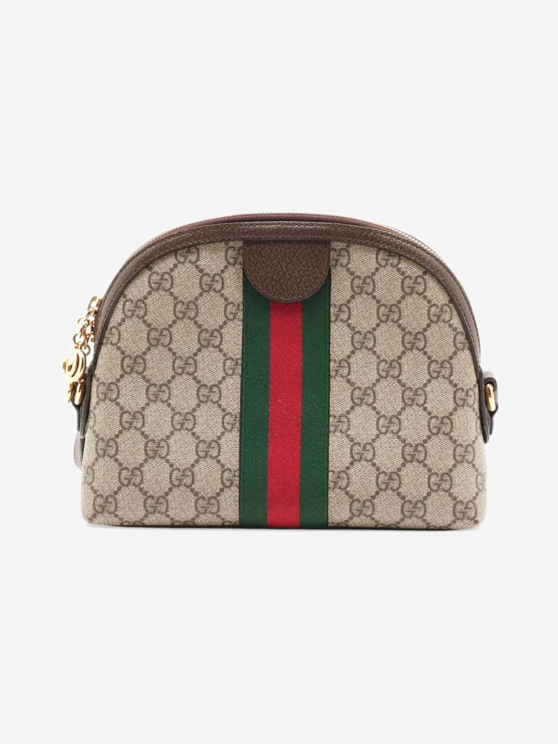 Brown GG Supreme Ophidia shoulder bag